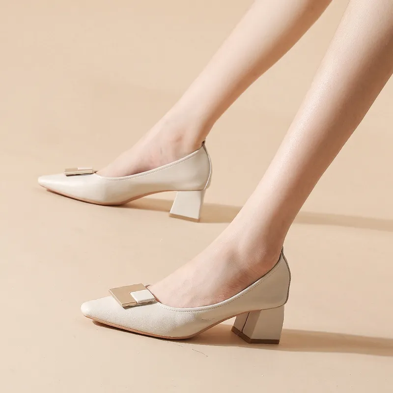 YAFEI XUANYU Chunky Heel High Heels 5cm Women's-10