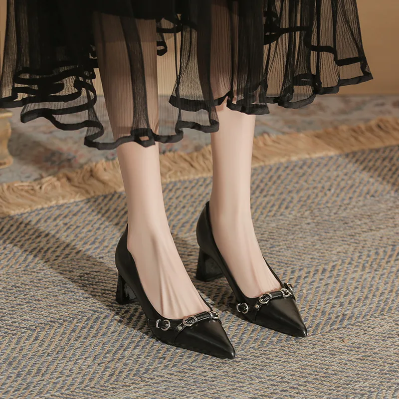 YAFEI XUANYU Chunky Heel High Heels 6CM Women's-12