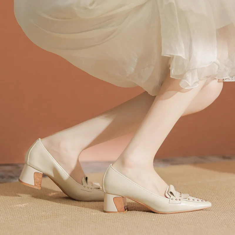 YAFEI XUANYU Chunky Heel High Heels 5cm Women's-19