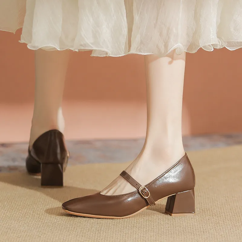 YAFEI XUANYU Chunky Heel High Heels 5cm Women's-33