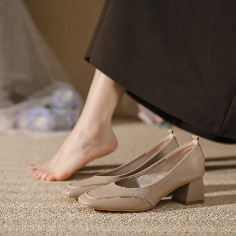 YAFEI XUANYU Chunky Heel High Heels 5cm Women's-11