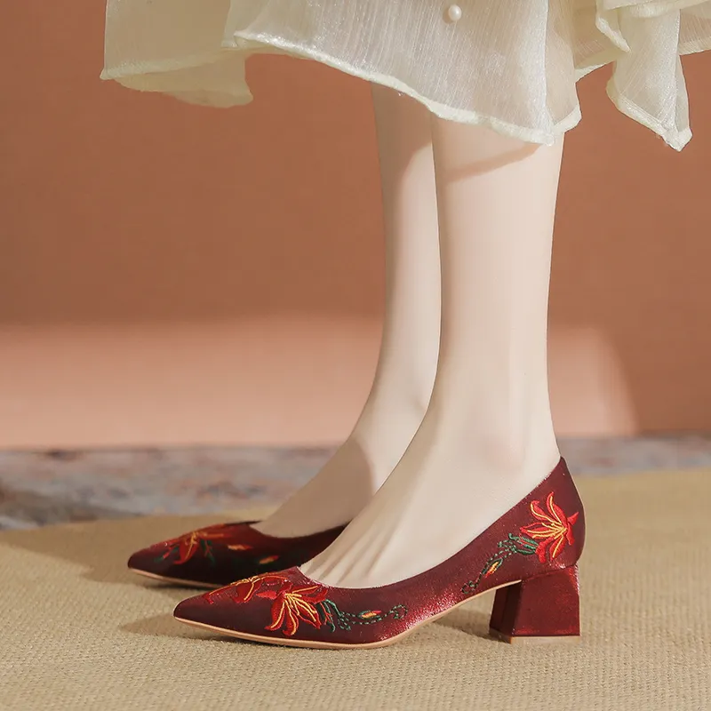 YAFEI XUANYU Chunky Heel High Heels 5cm Women's-7