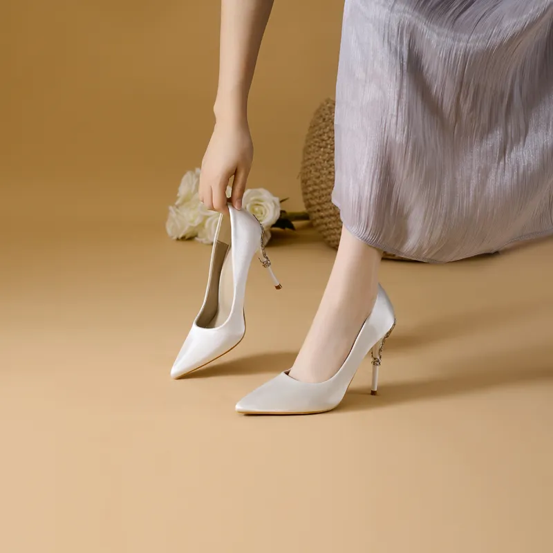 YAFEI XUANYU Slim Heel High Heels 10cm Women's-3