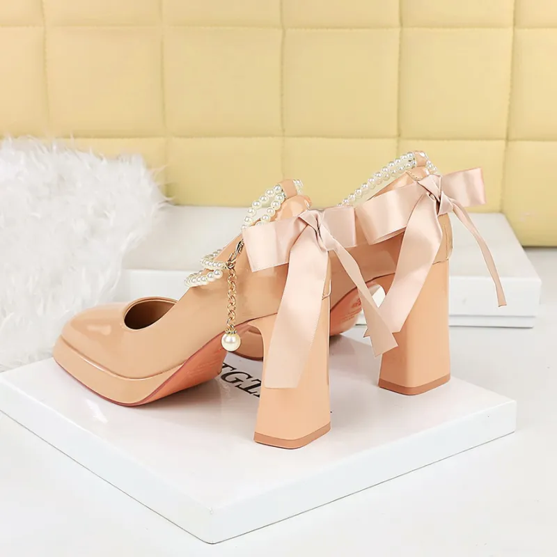 YAFEI XUANYU Chunky Heel High Heels Women's-13