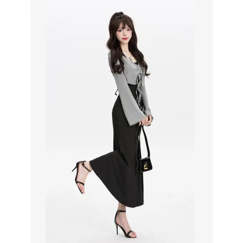 KUNZHUDAXIANG Skirt Set Women's-2