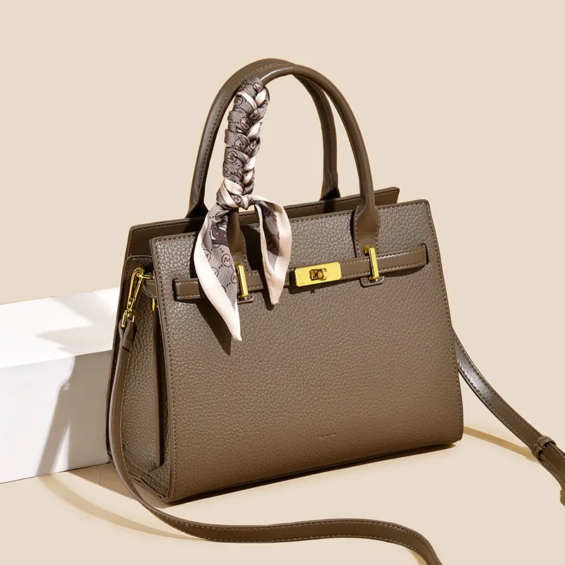 Versman PU Crossbody Handbag Women's Elephant Gray-2