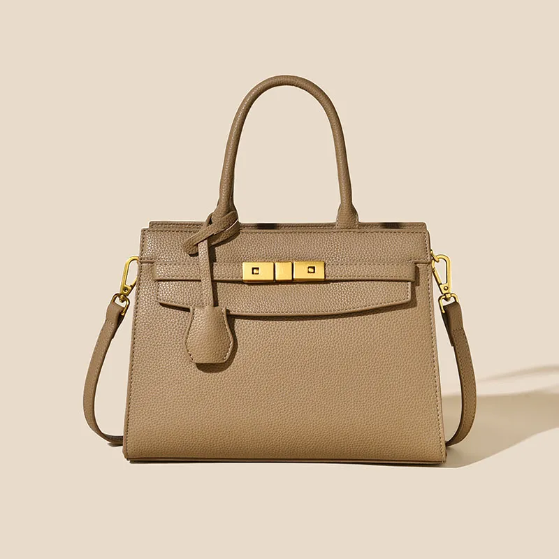 Versman PU Shoulder Bag, Crossbody Bag, Handbag Regular Women's Elephant Gray/Black/Orange/Beige-3