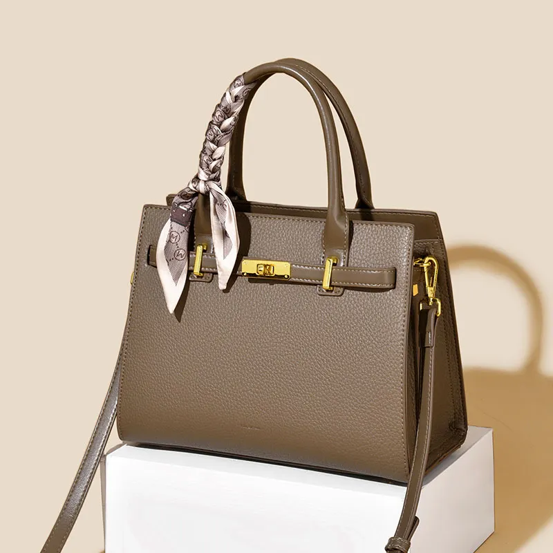 Versman PU Crossbody Handbag Women's Elephant Gray-3