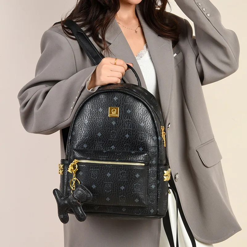 Versman PU Backpack Regular Women's Yellow/White/Pink/Black-13