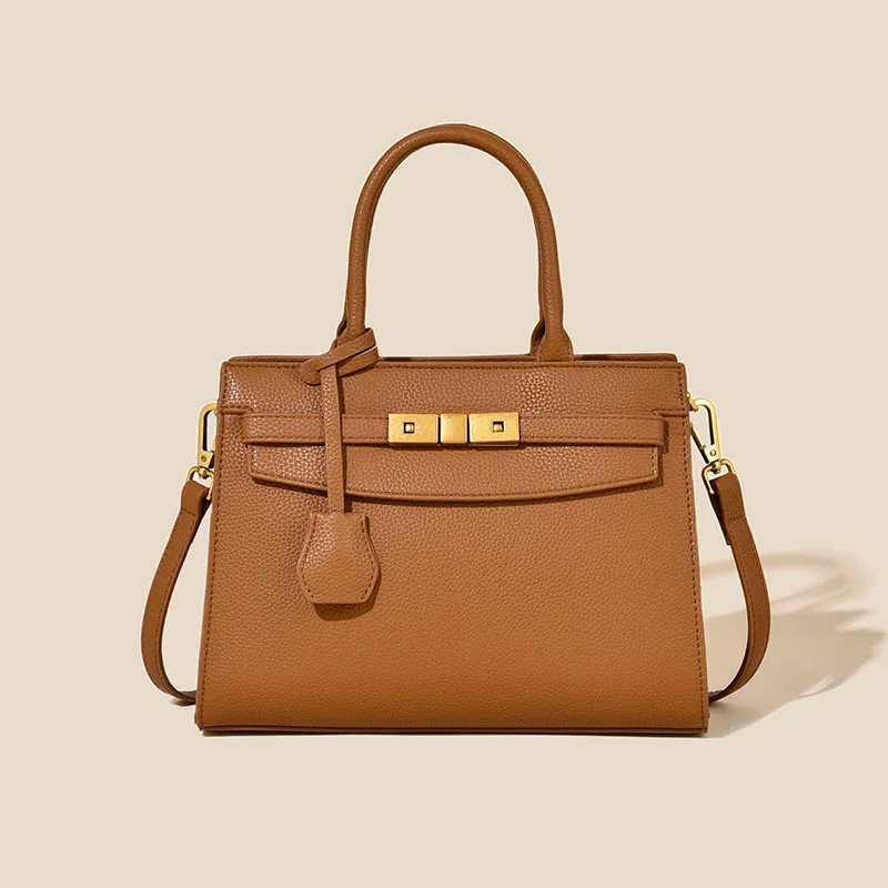 Versman PU Shoulder Bag, Crossbody Bag, Handbag Regular Women's Elephant Gray/Black/Orange/Beige-17