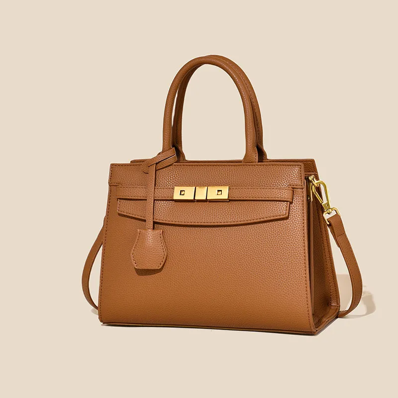 Versman PU Shoulder Bag, Crossbody Bag, Handbag Regular Women's Elephant Gray/Black/Orange/Beige-18