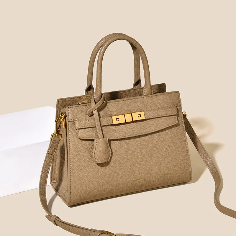 Versman PU Shoulder Bag, Crossbody Bag, Handbag Regular Women's Elephant Gray/Black/Orange/Beige-2
