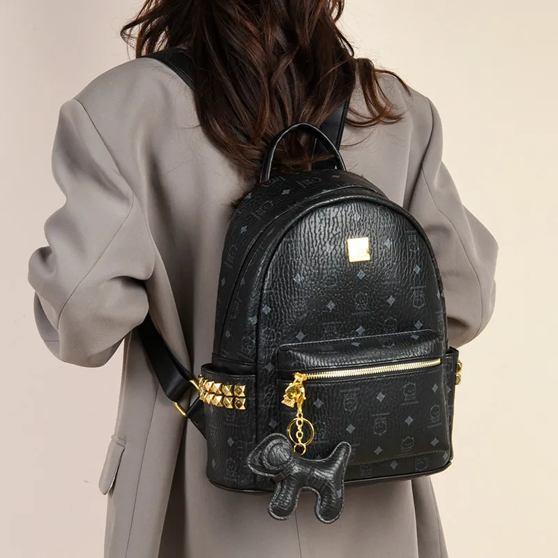 Versman PU Backpack Regular Women's Yellow/White/Pink/Black-14