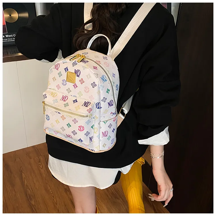 Versman Pu Backpack Unisex White-2