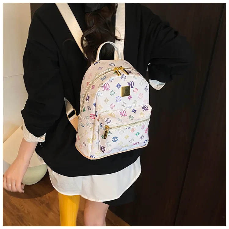 Versman Pu Backpack Unisex White-3