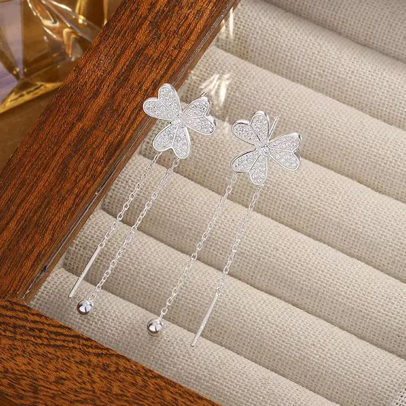KOOGIS Sterling Silver Drop Earrings Women's-5