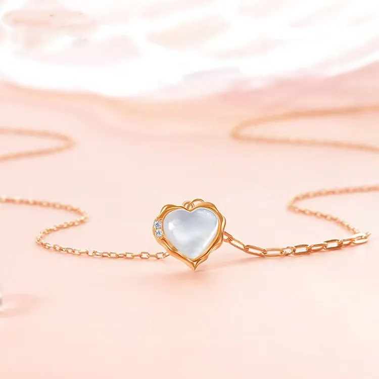 KOOGIS S925 Sterling Silver Mother Of Pearl Zircon Necklaces Women's-2