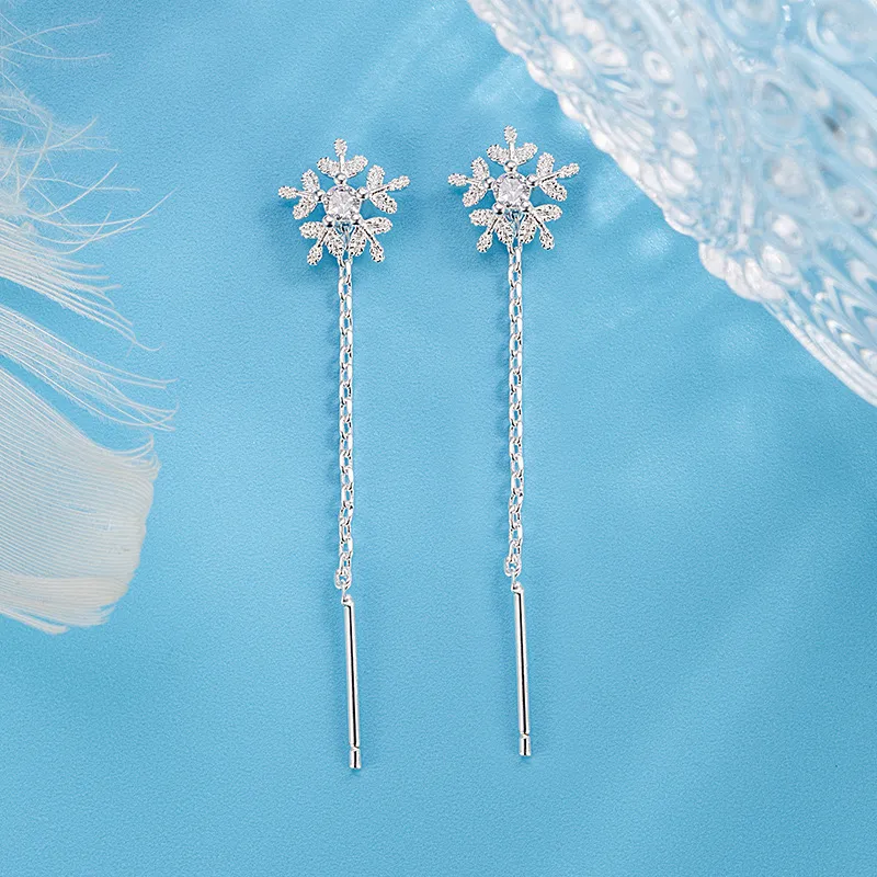 KOOGIS S999 Fine Silver Drop Earrings Women's-5