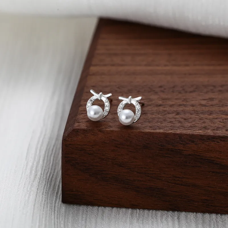 KOOGIS S999 Silver Stud Earrings Women's-5