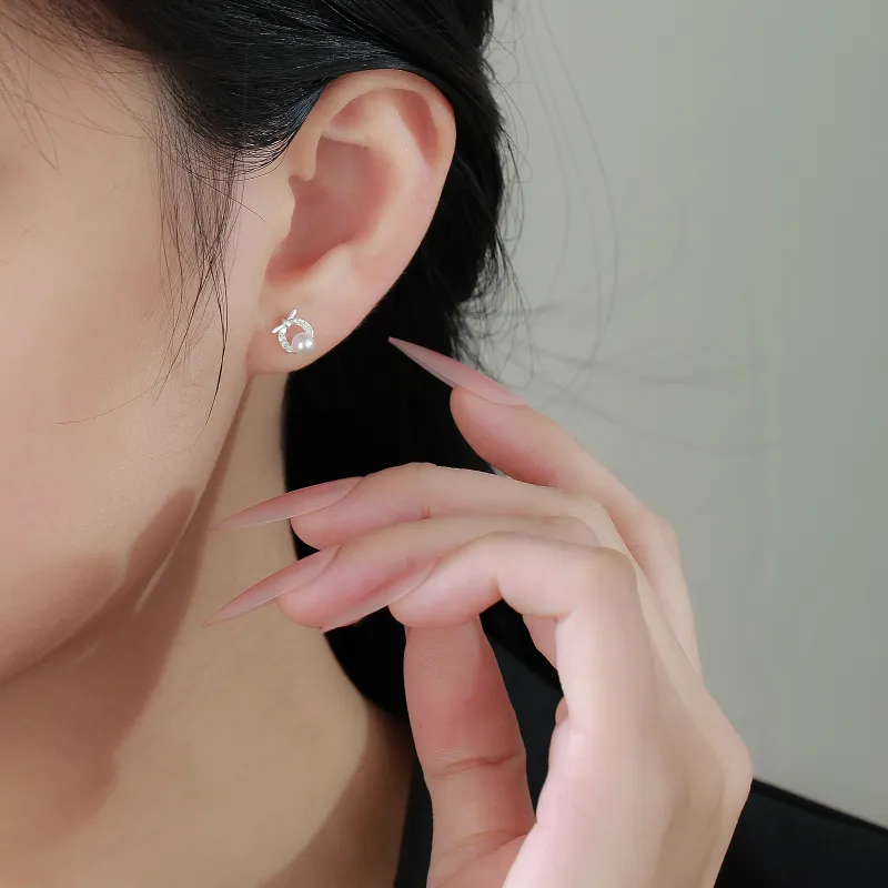 KOOGIS S999 Silver Stud Earrings Women's-7