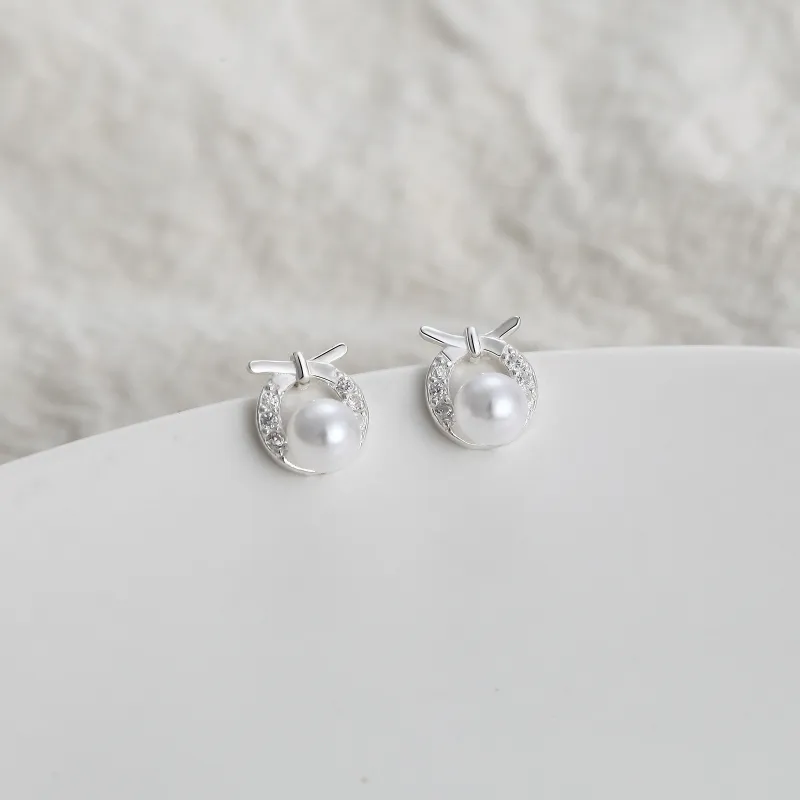 KOOGIS S999 Silver Stud Earrings Women's-1