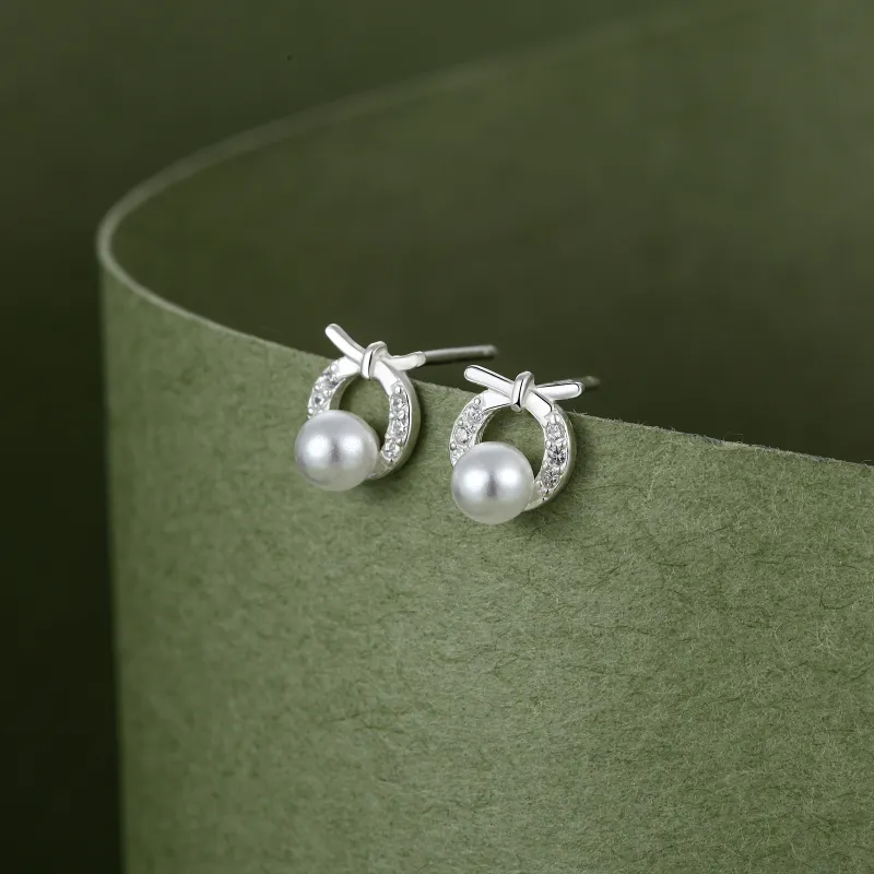KOOGIS S999 Silver Stud Earrings Women's-2