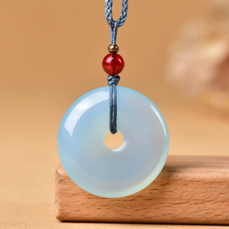 Tears Of The Eyes Chalcedony Necklaces Unisex-5
