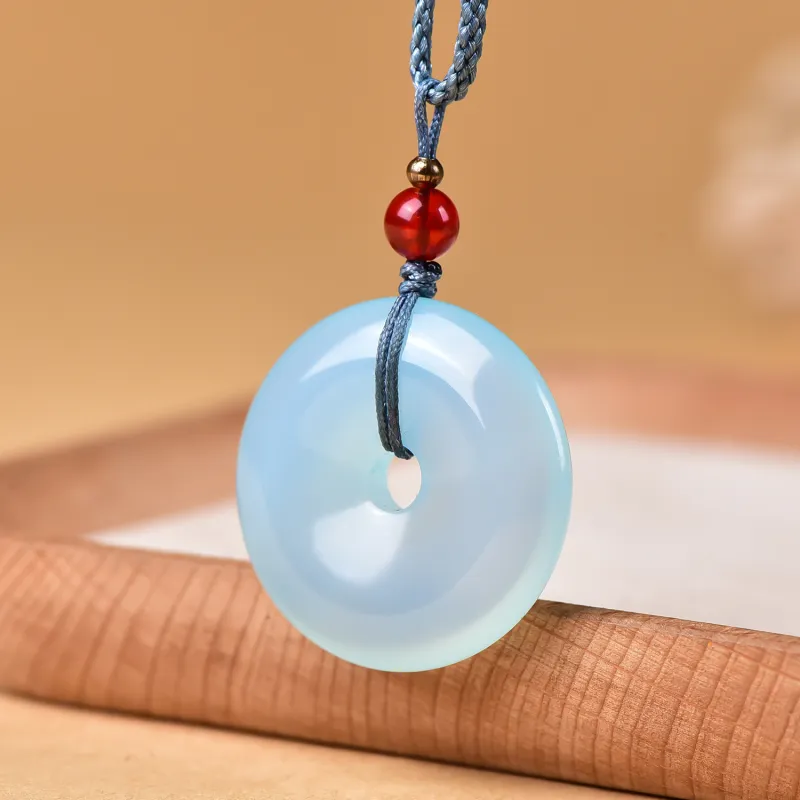 Tears Of The Eyes Chalcedony Necklaces Unisex-1