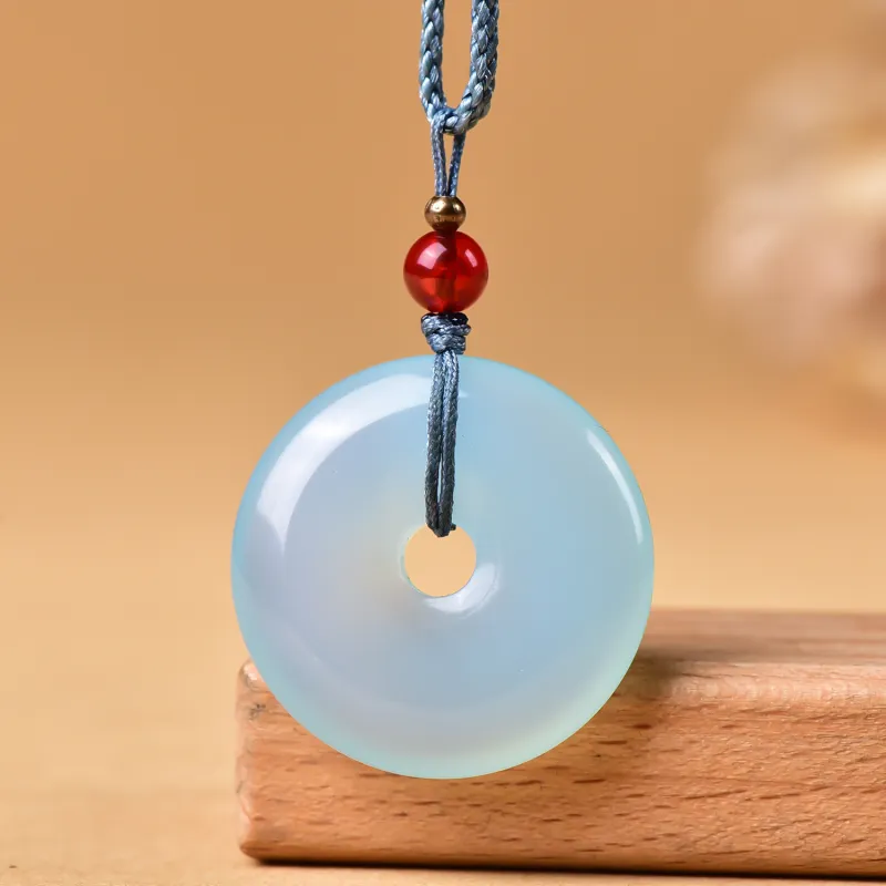 Tears Of The Eyes Chalcedony Necklaces Unisex-3