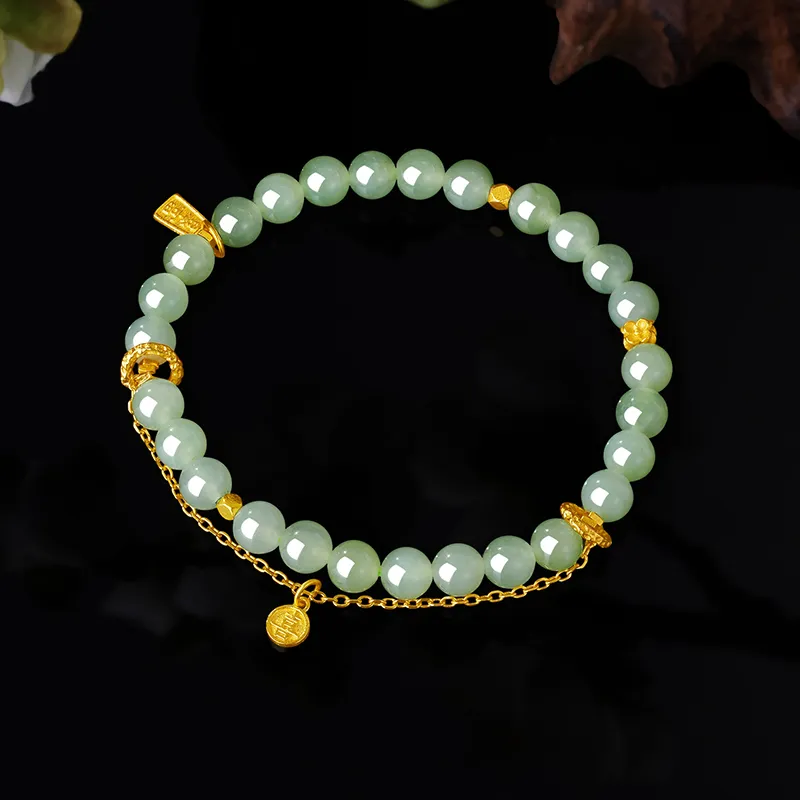 ZXIN JEWELRY Hetian Jade Bracelets Green Jade Women's-3