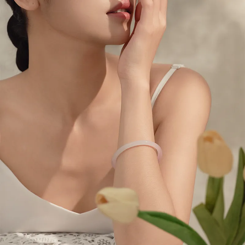 ZXIN JEWELRY Chalcedony Bangles Women's-1