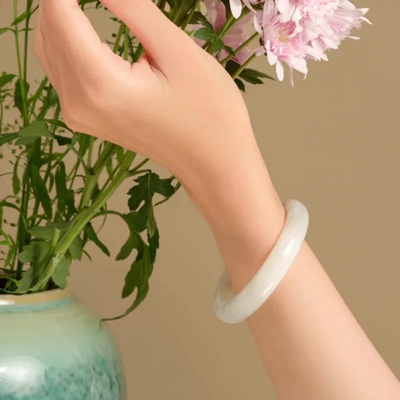 ZXIN JEWELRY Hetian Jade White Jade Women's-4