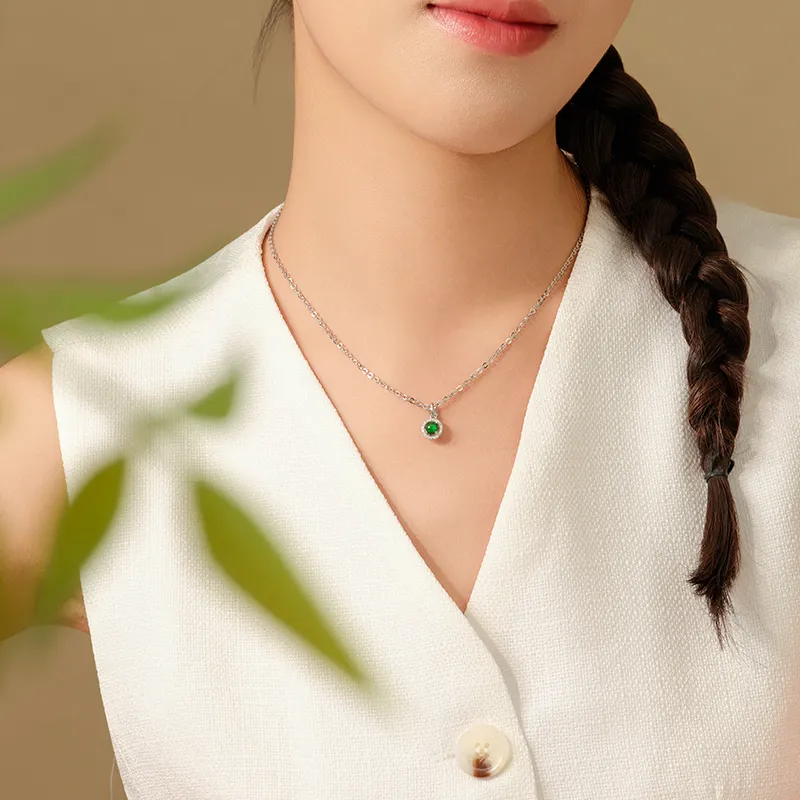 ZXIN JEWELRY Glutinous Jade Jadeite Pendants Women's-2