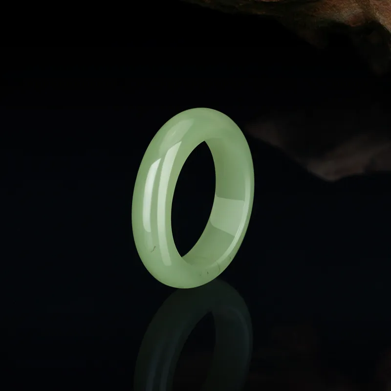 ZXIN JEWELRY Hetian Jade Rings Green Jade Women's-3