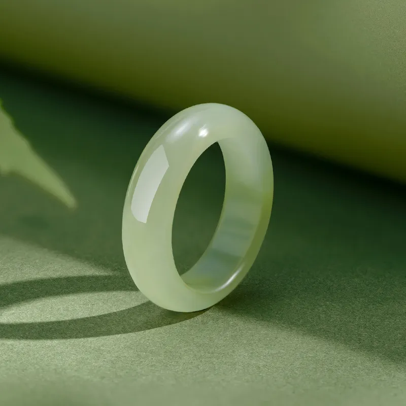 ZXIN JEWELRY Hetian Jade Rings Green Jade Unisex-5