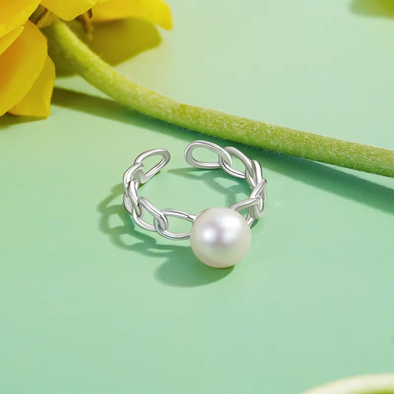 ZXIN JEWELRY Pearl Rings Women's-2
