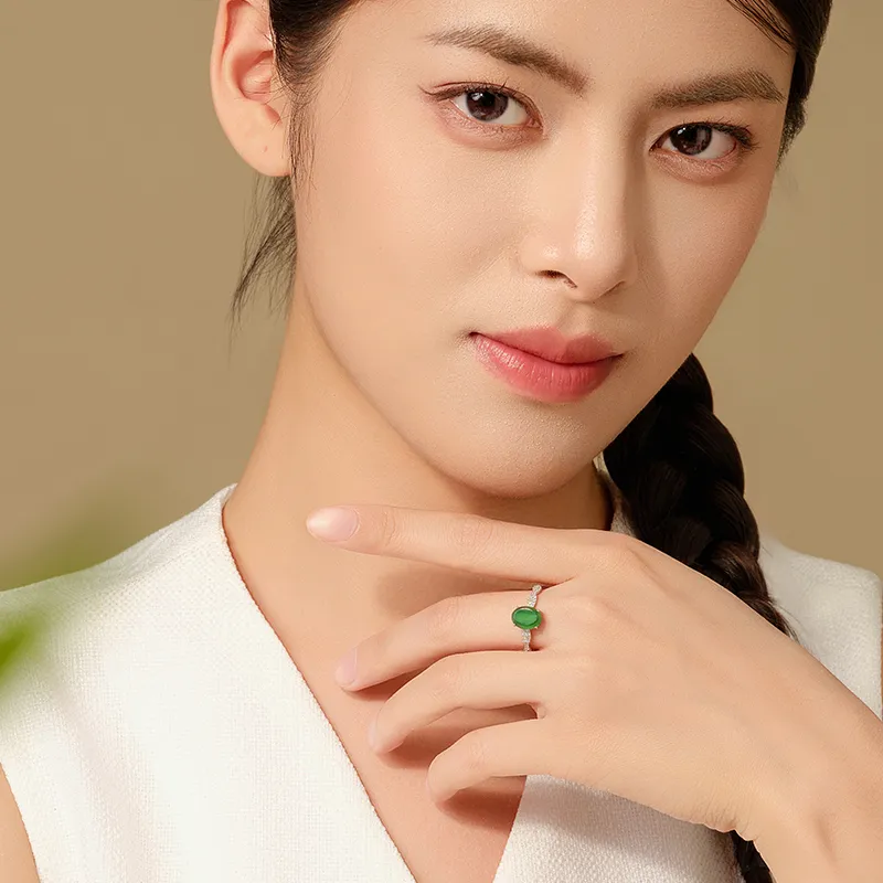 ZXIN JEWELRY Glutinous Jade Rings Women's-2