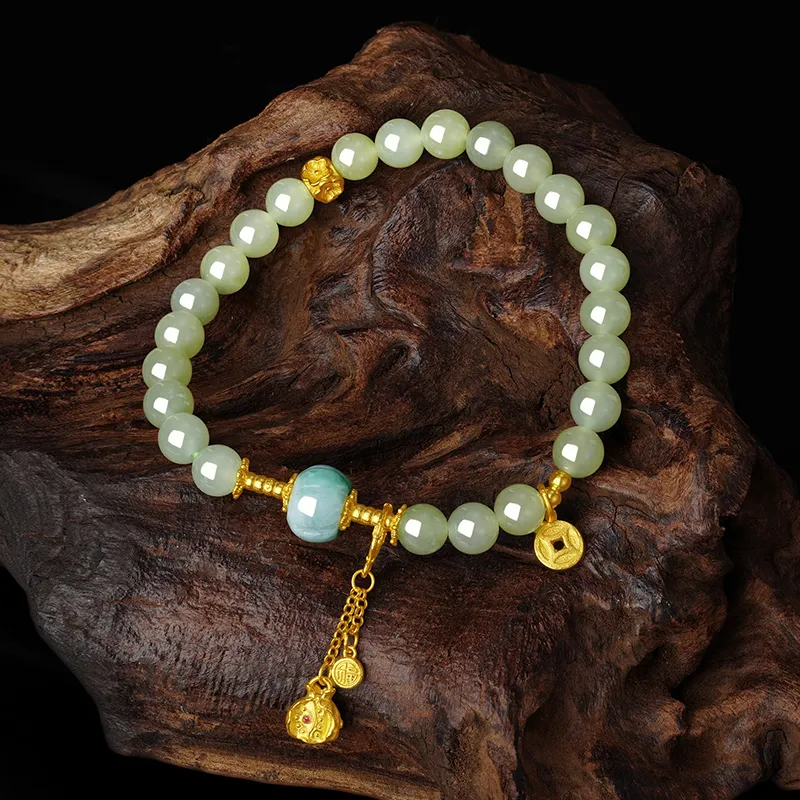 ZXIN JEWELRY Hetian Jade Bracelets Green Jade Women's-3