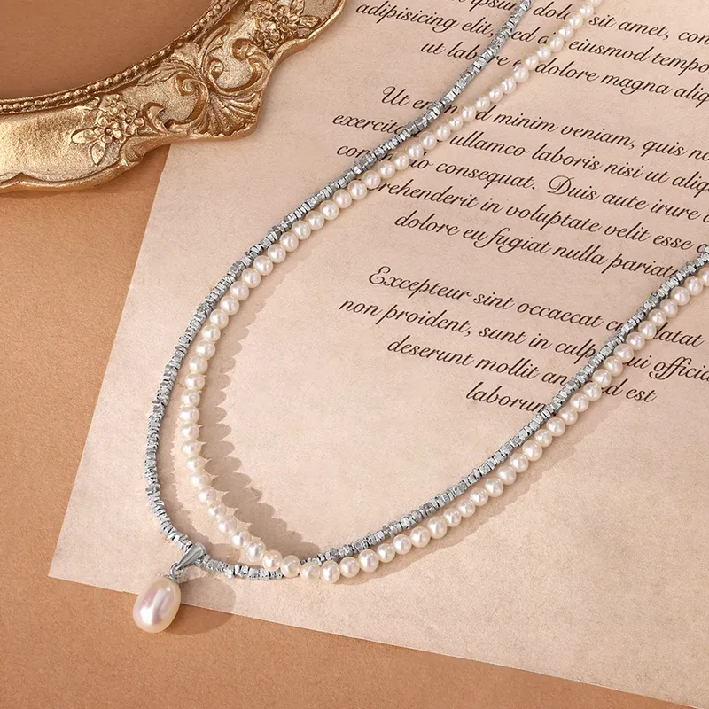 ZXIN JEWELRY Freshwater Pearl Necklaces Women's-4