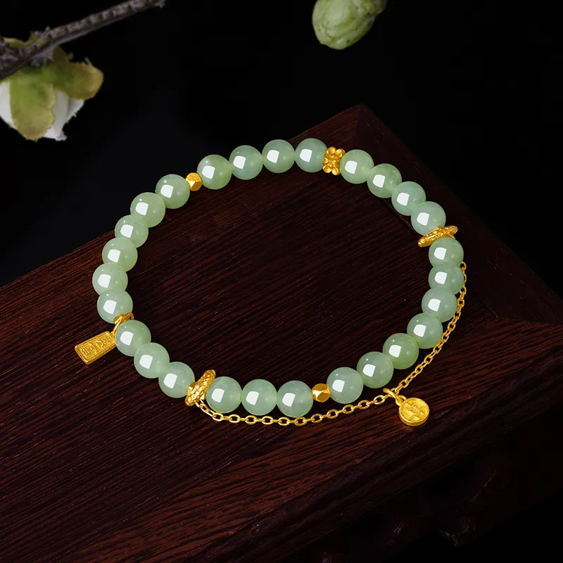 ZXIN JEWELRY Hetian Jade Bracelets Green Jade Women's-2