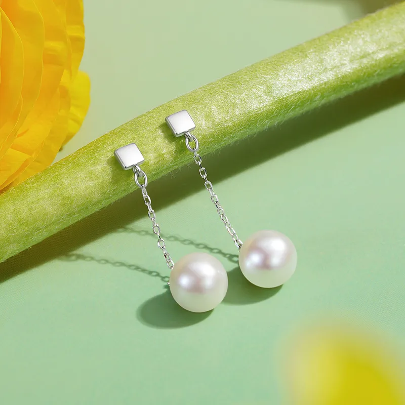 ZXIN JEWELRY Pearl Drop Earrings Women's-3