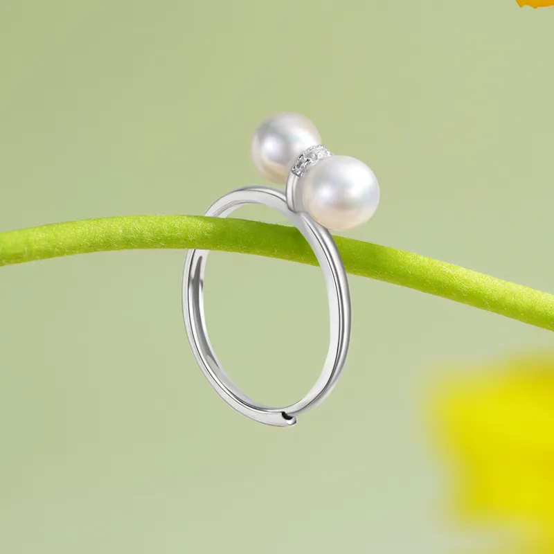 ZXIN JEWELRY Pearl Rings Women's-2