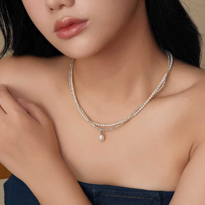 ZXIN JEWELRY Freshwater Pearl Necklaces Women's-2
