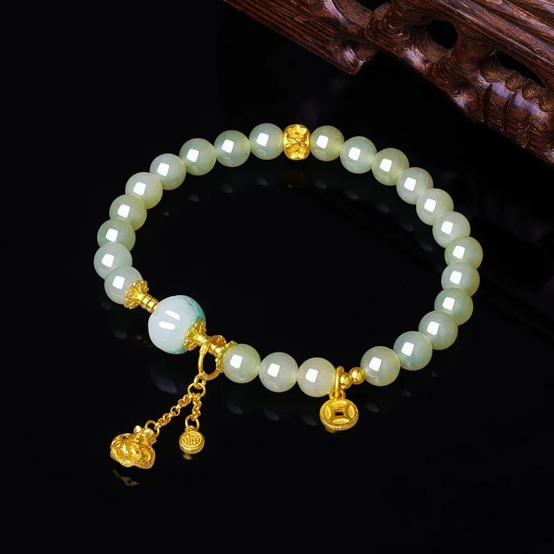 ZXIN JEWELRY Hetian Jade Bracelets Green Jade Women's-2