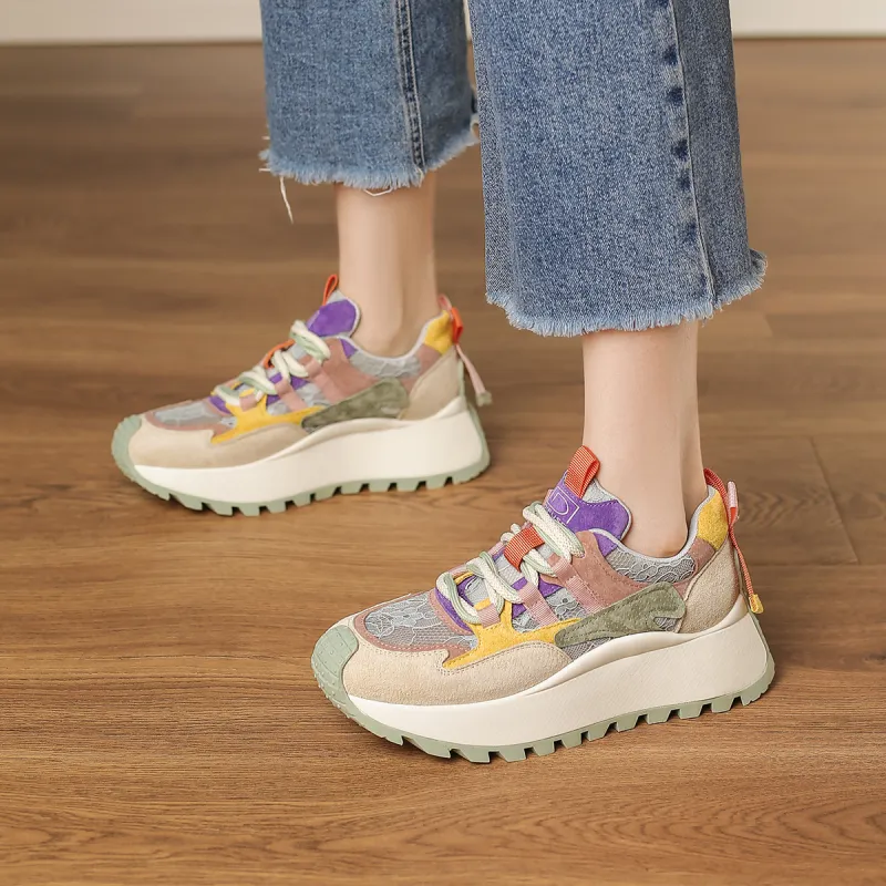 D FUSE SCANDINAVIA Cushioning, Slip Resistant, And Abrasion Resistant Low Top Chunky Sneakers Women's-14