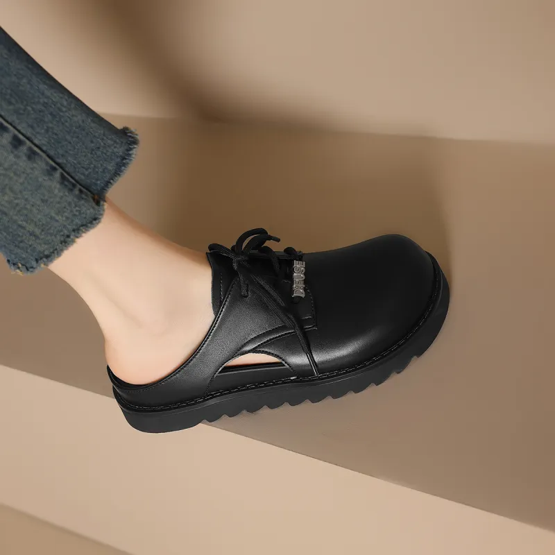D FUSE SCANDINAVIA Stitching Quiet Abrasion Resistant Wrap toe Slippers Women's-4