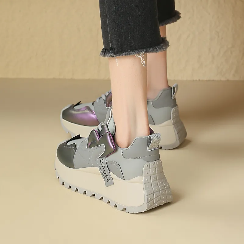 D FUSE SCANDINAVIA Ah Gan Shoes Cushioning Anti Slip And Wear Resistant Low Top Chunky Sneakers Women's-1