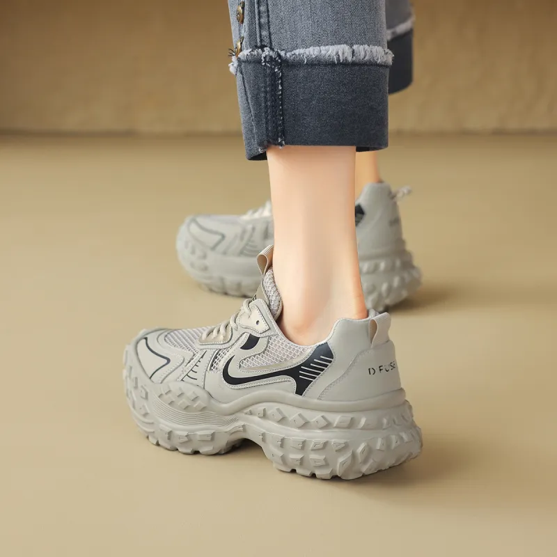 D:FUSE SCANDINAVIA Tire Shoes Cushioning Anti-Slip And Wear-Resistant Low-Top Chunky Sneakers Women's-17