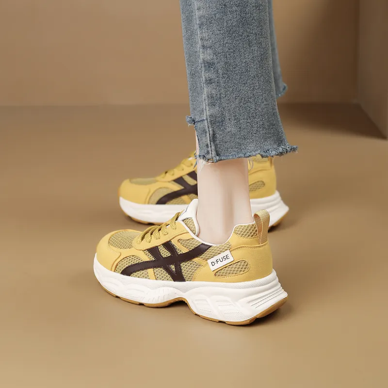 D FUSE SCANDINAVIA Abrasion Resistant Height Increasing Low Top Chunky Sneakers Women's-11