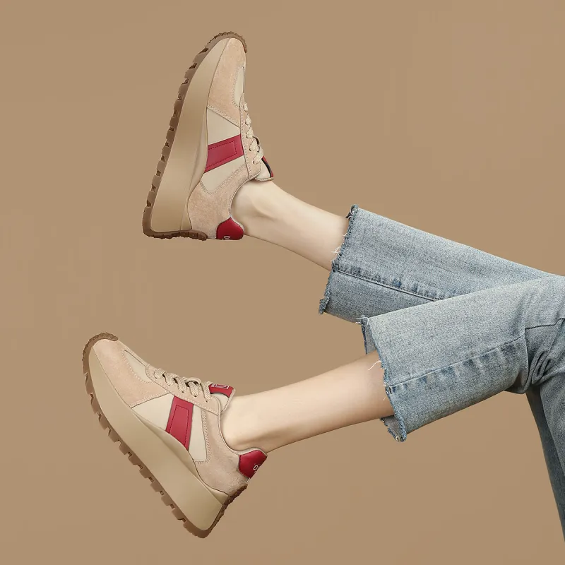 D:FUSE SCANDINAVIA Lightweight Wear-Resistant And Slip-Resistant Low-Top Chunky Sneakers Women's-4